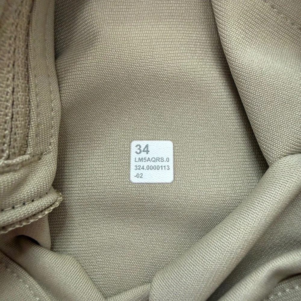 Lululemon ABC Slim Fit Pant Mens 34 Khaki Tan Technical Chino Stretch Trousers